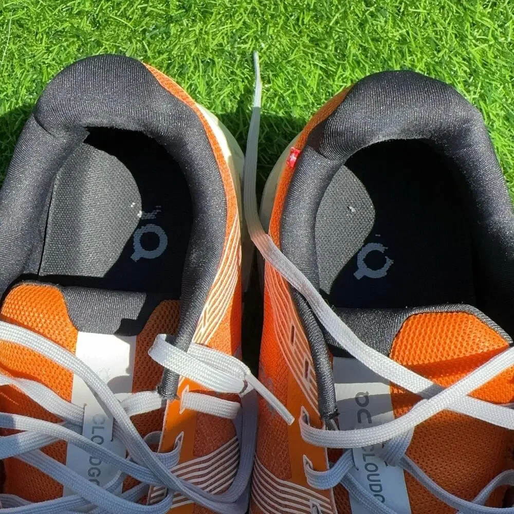 On Cloudgo Running Shoes Mens Size 9 Orange CloudTec Mesh Sneakers Low Top